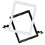 Lietimui jautrus stikliukas Apple iPad 2 baltas su home mygtuku ir laikikliais HQ