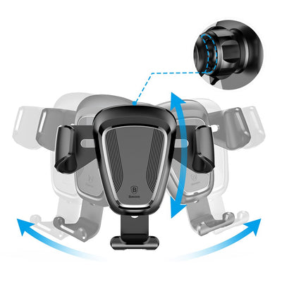 Telefono laikiklis Baseus Gravity Car Mount juodas SUYL-01