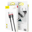 USB kabelis Baseus Cafule Type-C 2.0m 2.0A pilkas-juodas CATKLF-CG1
