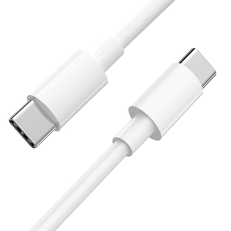 USB kabelis Borofone BX44 iš Type-C į Type-C 100W 1.0m baltas