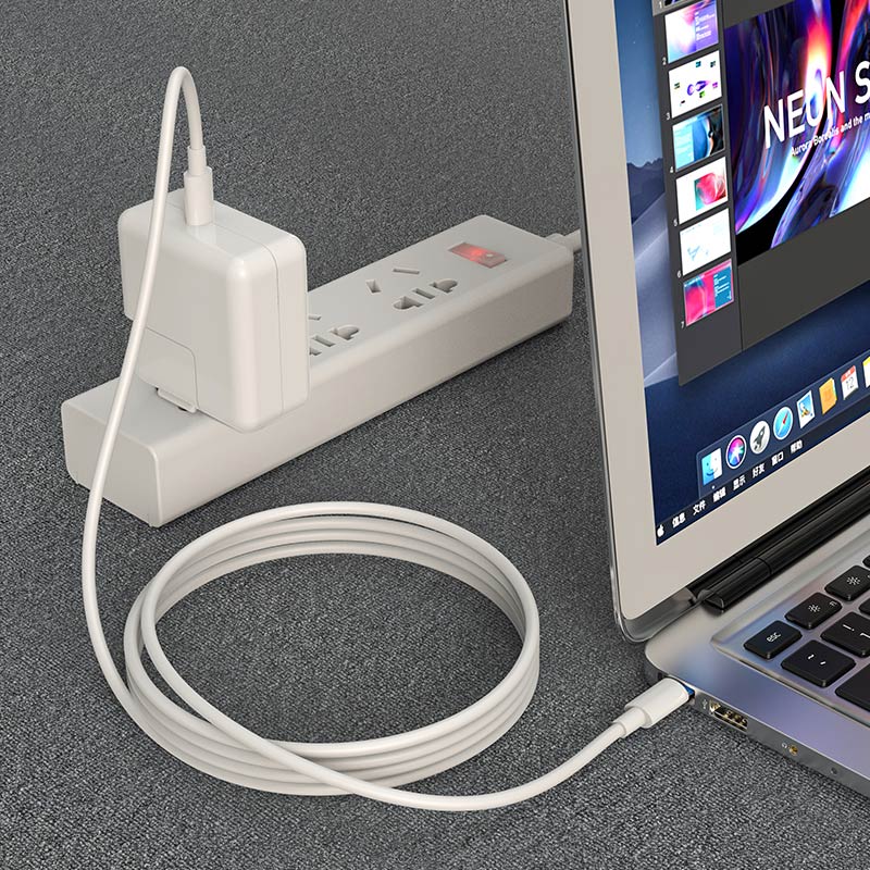 USB kabelis Borofone BX44 iš Type-C į Type-C 100W 1.0m baltas