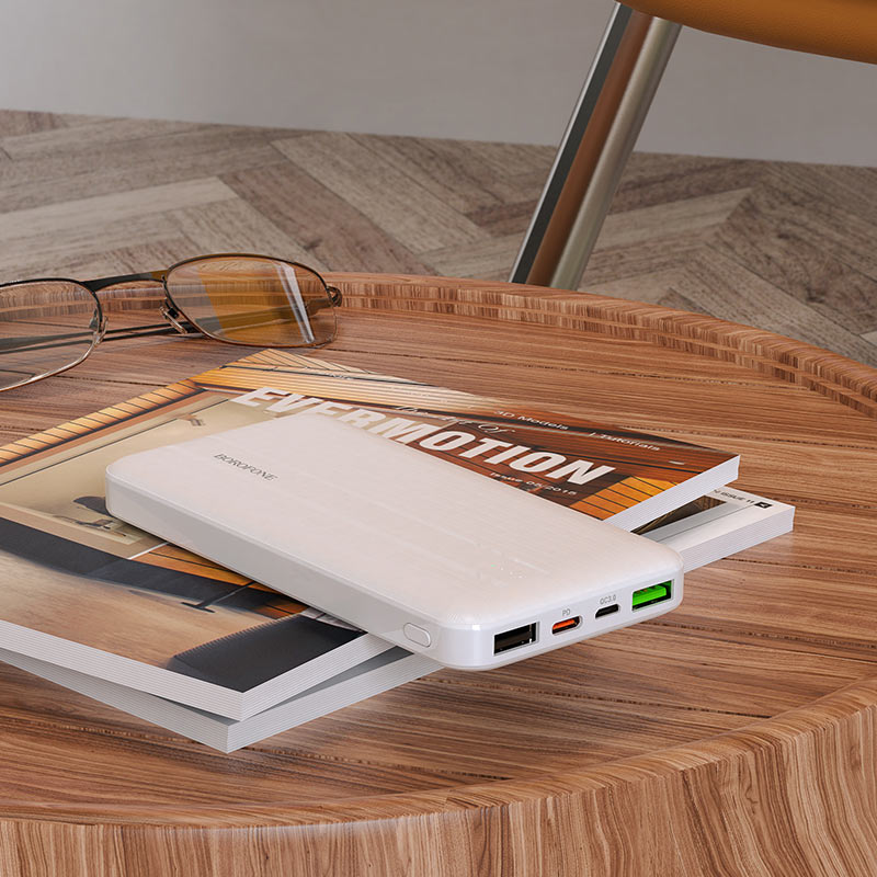 Išorinė baterija Power Bank Borofone BJ9 Type-C PD+Quick Charge 3.0 (3A) 10000mAh balta