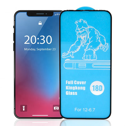 LCD apsauginis stikliukas 18D Airbag Shockproof Samsung A525 A52 4G/A526 A52 5G/A528 A52s 5G juodas