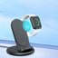 Įkroviklis belaidis Dux Ducis C7 3in1 Phone, Apple Watch, Airpods 15W juodas