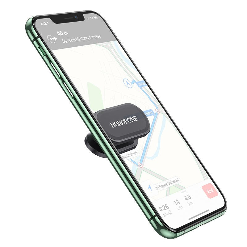Automobilinis telefono laikiklis Borofone BH29 klijuojamas ant panelės, magnetinis, juodas