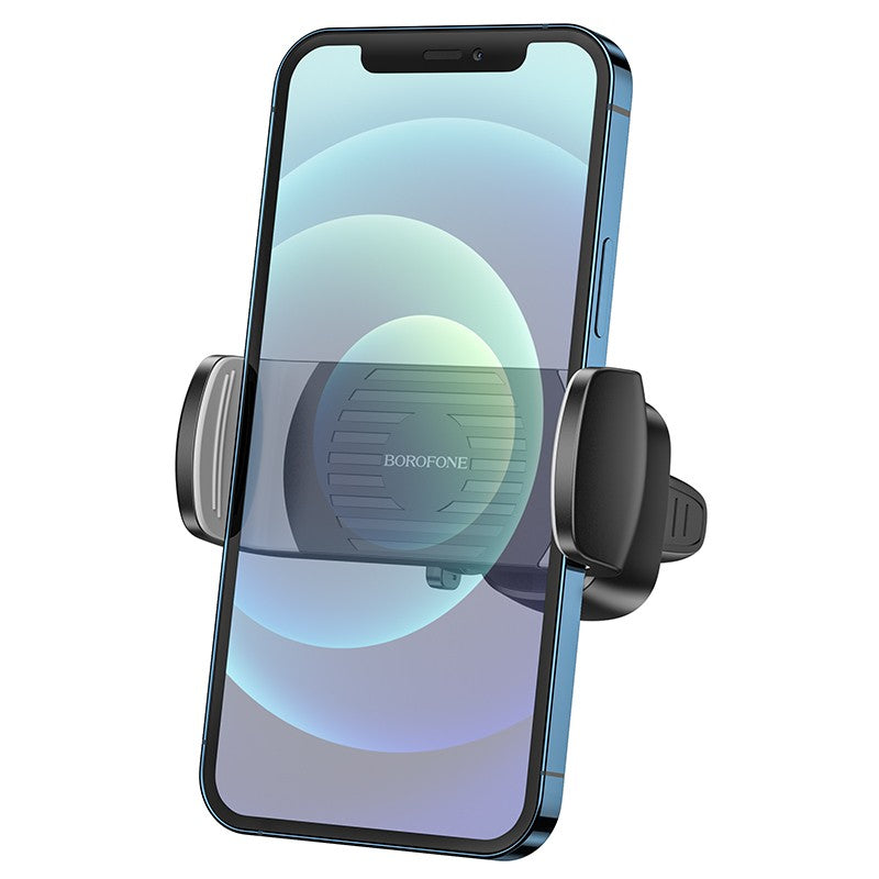 Automobilinis telefono laikiklis Borofone BH61 tvirtinamas ant ventiliacijos grotelių, juodas