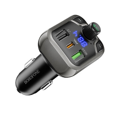 Transmiteris Borofone BC38 Flash Energy PD20W+QC3.0 Bluetooth MP3 grotuvas/FM bangų moduliatorius (laisvų rankų įranga,LCD,2xUSB,1xUSB Type-C) juodas