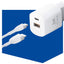 Įkroviklis 3mk HyperCharger 20W 1xUSB-C + 1xUSB-A PD/QC