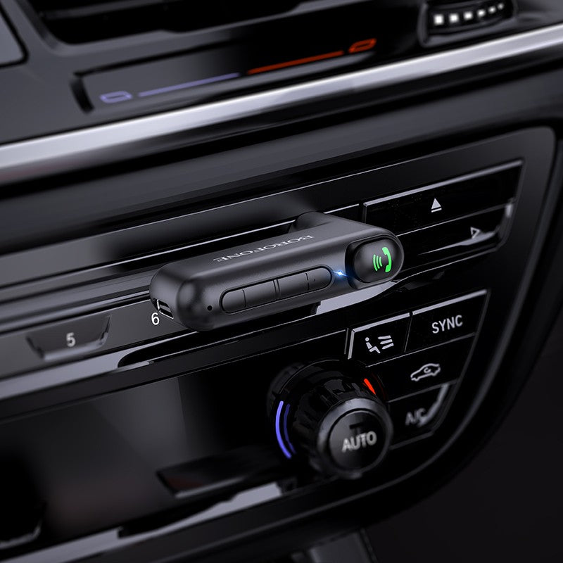 Laisvų Rankų Imtuvas Adapteris Automobiliui belaidis Borofone BC35 Wideway AUX BT juodas