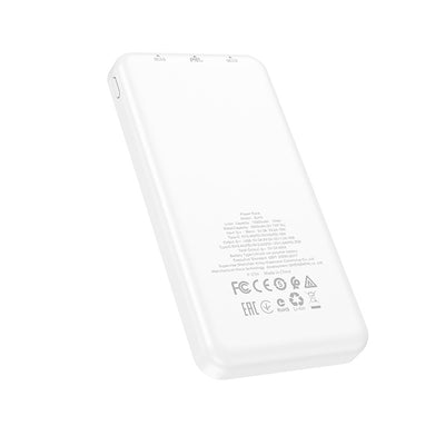 Išorinė baterija Power Bank Borofone BJ19 Type-C PD 20W+Quick Charge 3.0 10000mAh balta