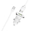 Automobilinis įkroviklis Borofone BZ12A Quick Charge 3.0 + Type-C baltas