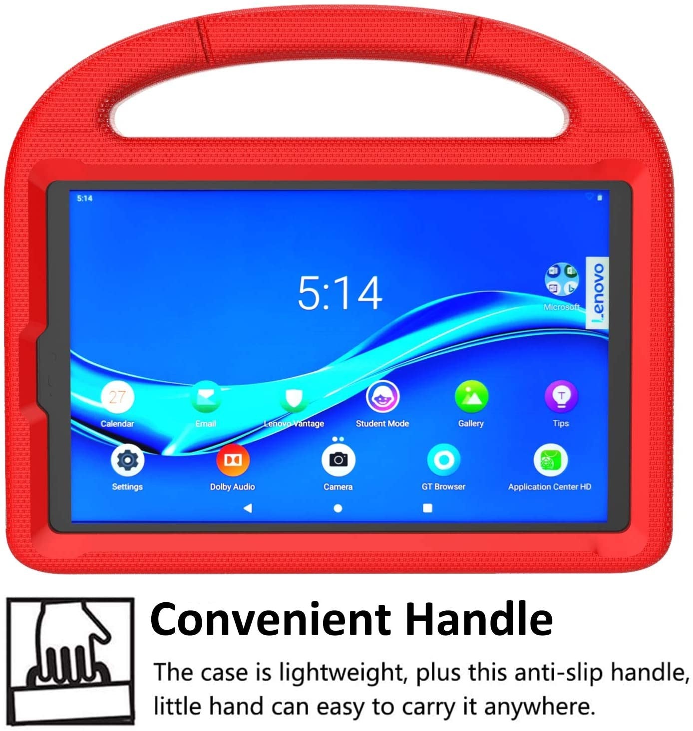 Dėklas Shockproof Kids Huawei MatePad T10 9.7 raudonas