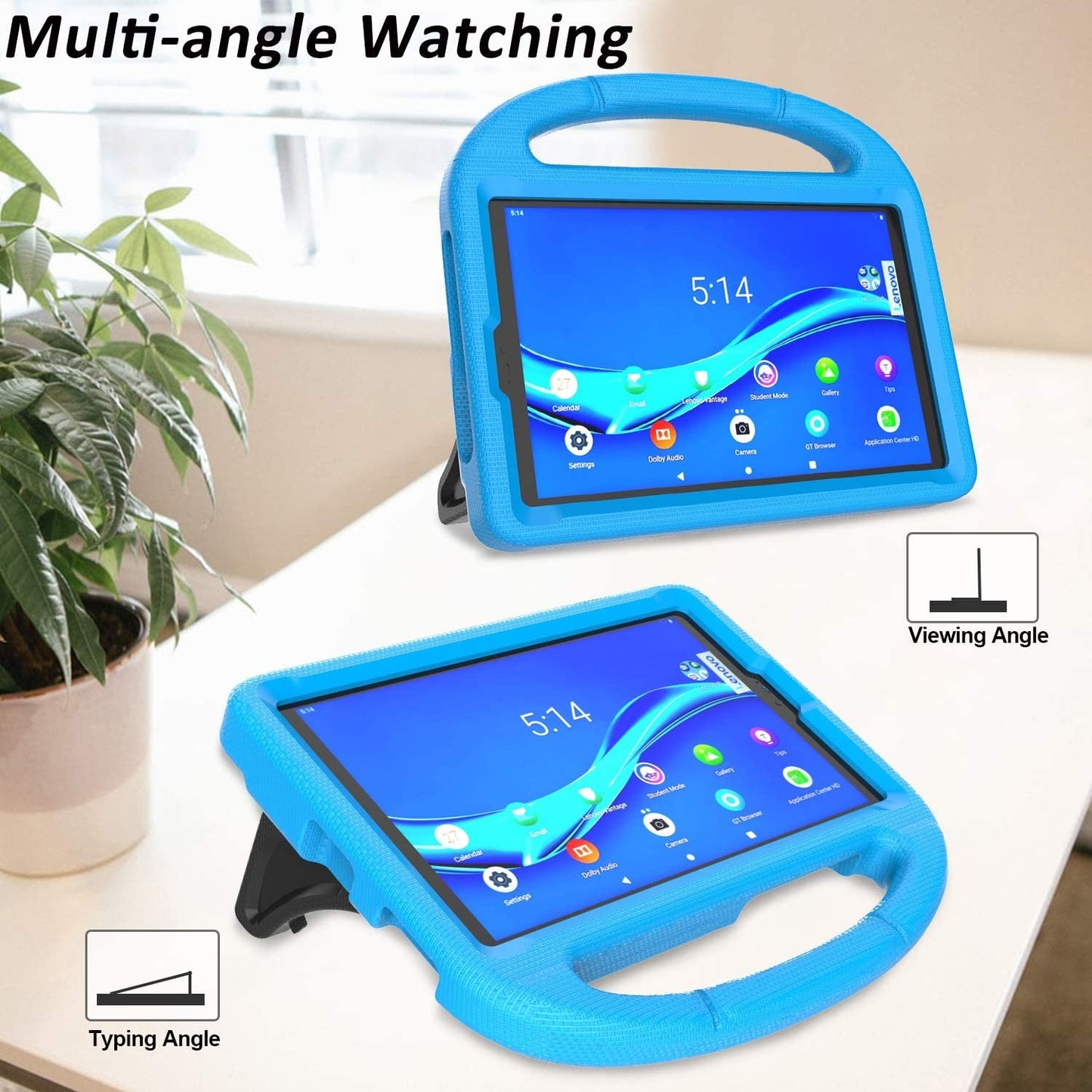 Dėklas Shockproof Kids Samsung X200/X205 Tab A8 10.5 2021 tamsiai mėlynas