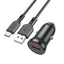 Automobilinis įkroviklis Borofone BZ18 Quick Charge 3.0 18W + Type-C juodas