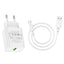 Įkroviklis Borofone BN5 QC 3.0 18W + microUSB, baltas
