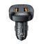 Automobilinis įkroviklis Acefast B9 66W 2xUSB-A+USB-C juodas