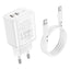 Įkroviklis Borofone BN9 2xType-C 35W + Type-C baltas
