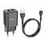Įkroviklis Hoco N25 2xUSB-A (2.1A) + MicroUSB juodas