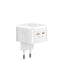 Įkroviklis Devia Extreme Speed GaN PD+QC 2xType-C 45W baltas