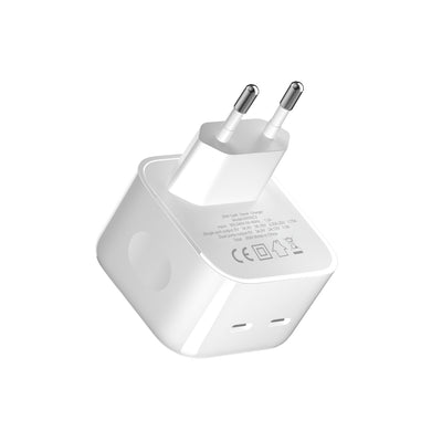 Įkroviklis Devia Extreme Speed GaN PD+QC 2xType-C 35W baltas