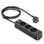 Ilgiklis Hoco NS2 Aura 3 lizdų + 3xUSB-A 1.8m juodas