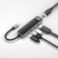 Adapteris Hoco HB23 Easy View Type-C to HDMI+USB3.0+USB2.0+RJ45+PD pilkas