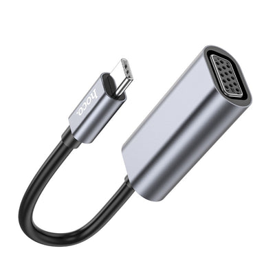 Adapteris Hoco UA21 Type-C to VGA pilkas