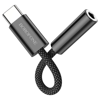 Audio adapteris Borofone BV15 Type-C to 3.5mm juodas