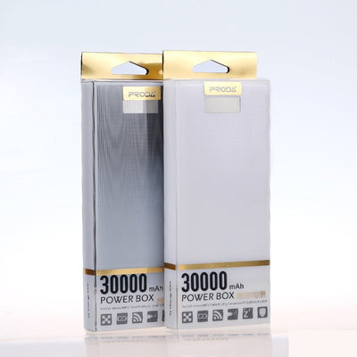 Išorinė baterija Power Bank Proda Power Box PPL-14 30000mAh 2xUSB 1A+2A juoda
