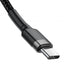 Kabelis Baseus Cafule PD Type-C to Type-C 3.0A 60W pilkas-juodas 1.0m CATKLF-GG1