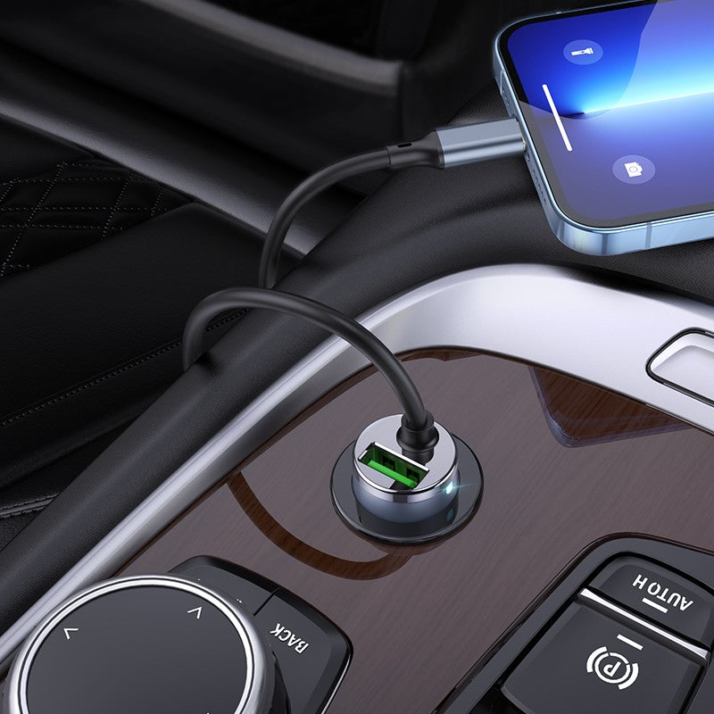 Automobilinis įkroviklis Hoco NZ7 PD20W+QC3.0 Lightning/USB-A