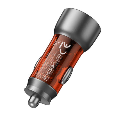 Automobilinis įkroviklis Hoco NZ8 43W USB-A/Type-C PD25W+QC3.0 mėlynas