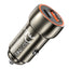 Automobilinis įkroviklis Hoco Z46A USB-A/Type-C PD20W+QC3.0 pilkas