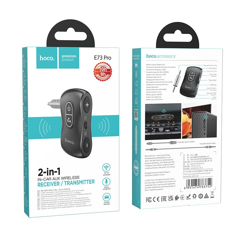 FM bangų moduliatorius Hoco E73 Pro Journey AUX BT