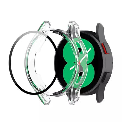 LCD apsauginis stikliukas/dėklas 360 degree cover Samsung Watch 5 40mm skaidrus