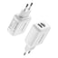 Įkroviklis Dux Ducis C10 2xUSB-A 12W baltas