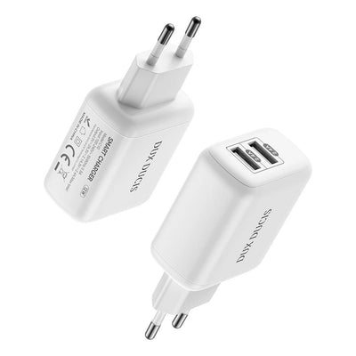 Įkroviklis Dux Ducis C10 2xUSB-A 12W baltas