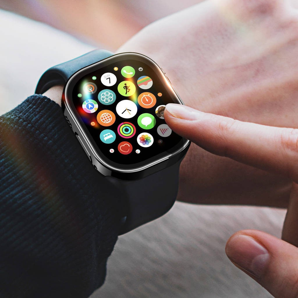 LCD apsauginis stikliukas/dėklas Dux Ducis Hamo Apple Watch Ultra 49mm juodas