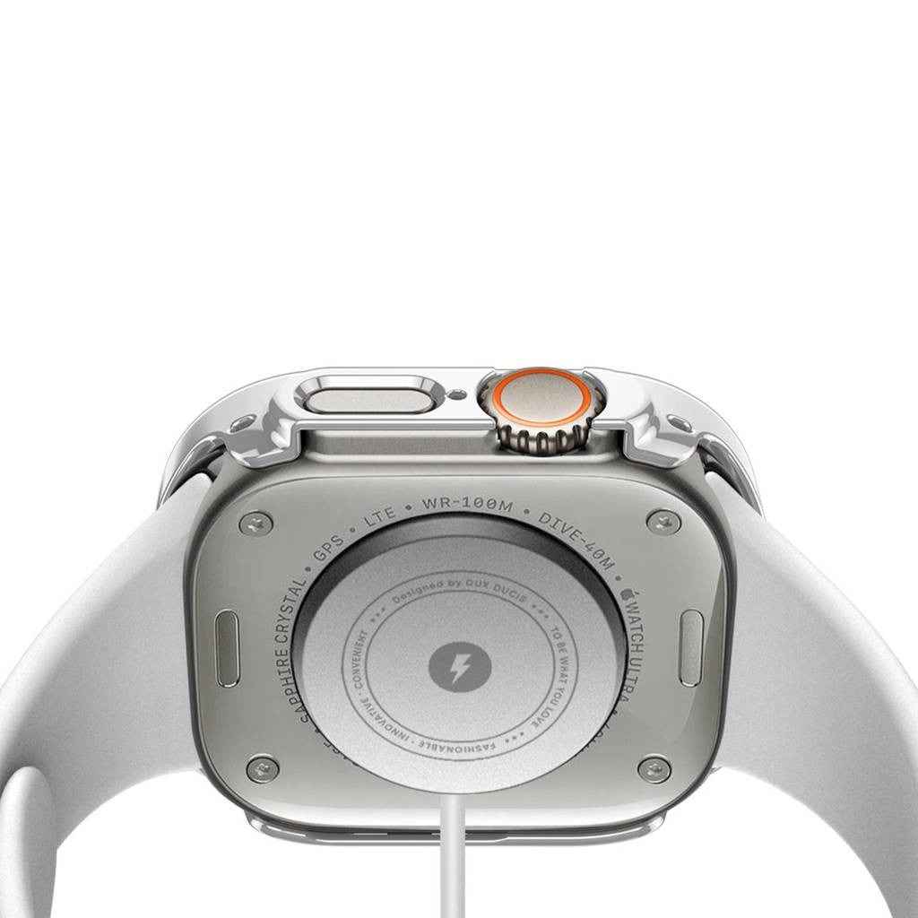 LCD apsauginis stikliukas/dėklas Dux Ducis Hamo Apple Watch Ultra 49mm sidabrinis