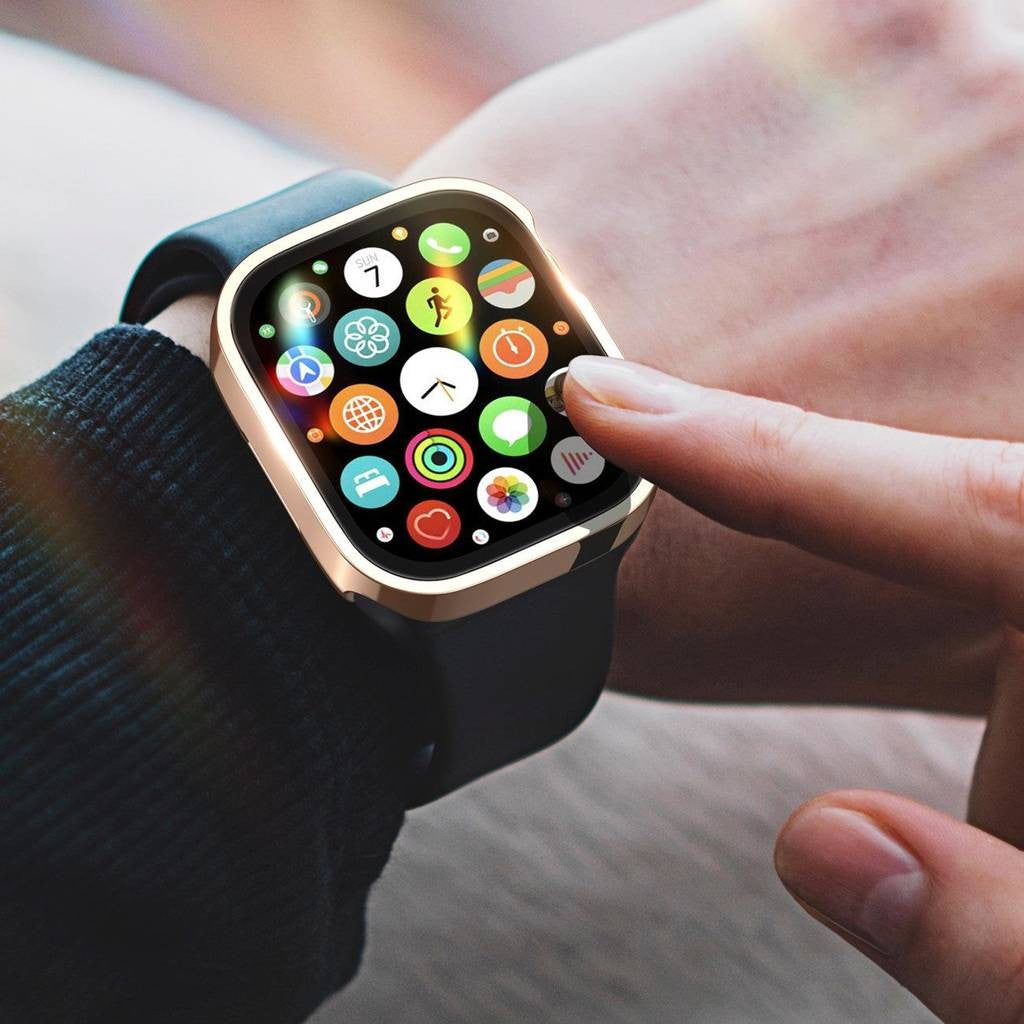 LCD apsauginis stikliukas/dėklas Dux Ducis Hamo Apple Watch 41mm rožinis