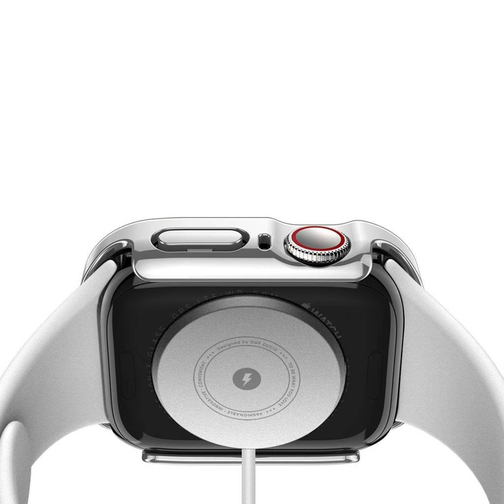 LCD apsauginis stikliukas/dėklas Dux Ducis Hamo Apple Watch 44mm sidabrinis