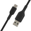 USB kabelis Belkin Boost Charge Braided USB-A to USB-C 1.0m juodas