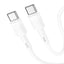 USB kabelis Hoco X83 60W Type-C to Type-C 1.0m baltas