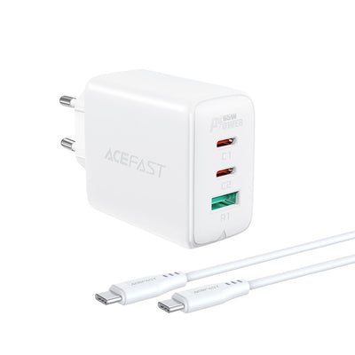 Įkroviklis Acefast A13 PD65W 2xType-C/USB-A baltas