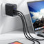 Įkroviklis Acefast A37 100W GaN 3xUSB-C/1xUSB-A juodas