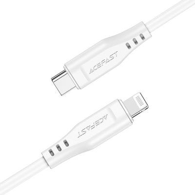 USB kabelis Acefast C3-01 MFi PD30W USB-C to Lightning 1.2m baltas