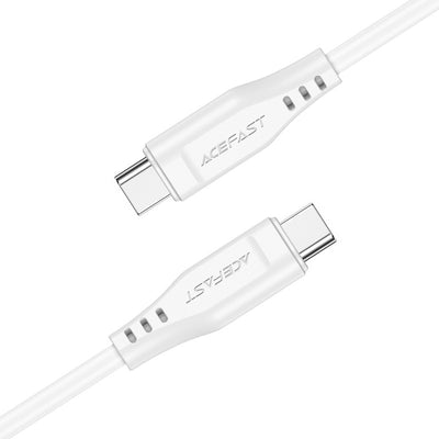USB kabelis Acefast C3-03 60W USB-C to USB-C 1.2m baltas