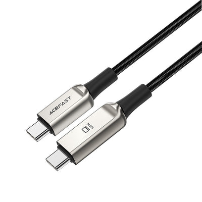 USB kabelis Acefast C6-03 100W USB-C to USB-C 2.0m sidabrinis