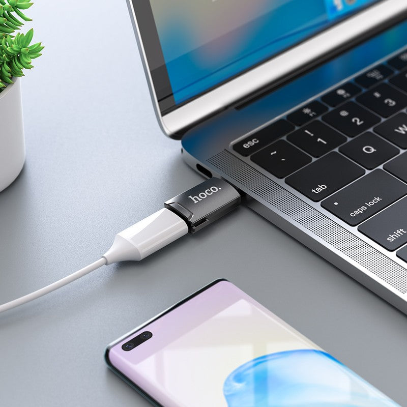 Adapteris Hoco UA19 Type-C to HDMI pilkas