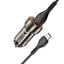 Automobilinis įkroviklis Hoco Z46A USB-A/Type-C PD20W+QC3.0 + Type-C pilkas